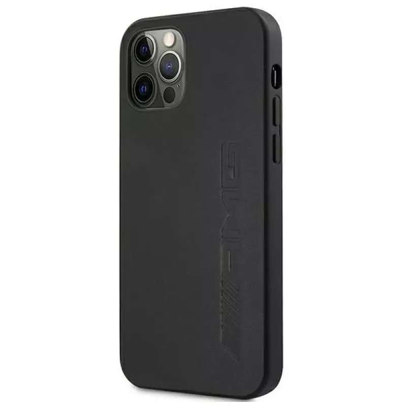 AMG Hardcase Couro Hot Stamped Capa para Apple iPhone 12 Pro Max 6,7