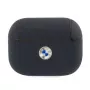 BMW AirPods Pro capa azul-marinho em pele genuína logótipo prateado