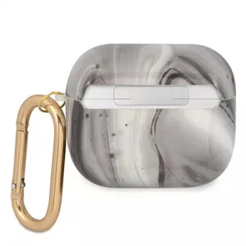 Guess GUA3UNMK Capa AirPods 3 Preta Marble Collection