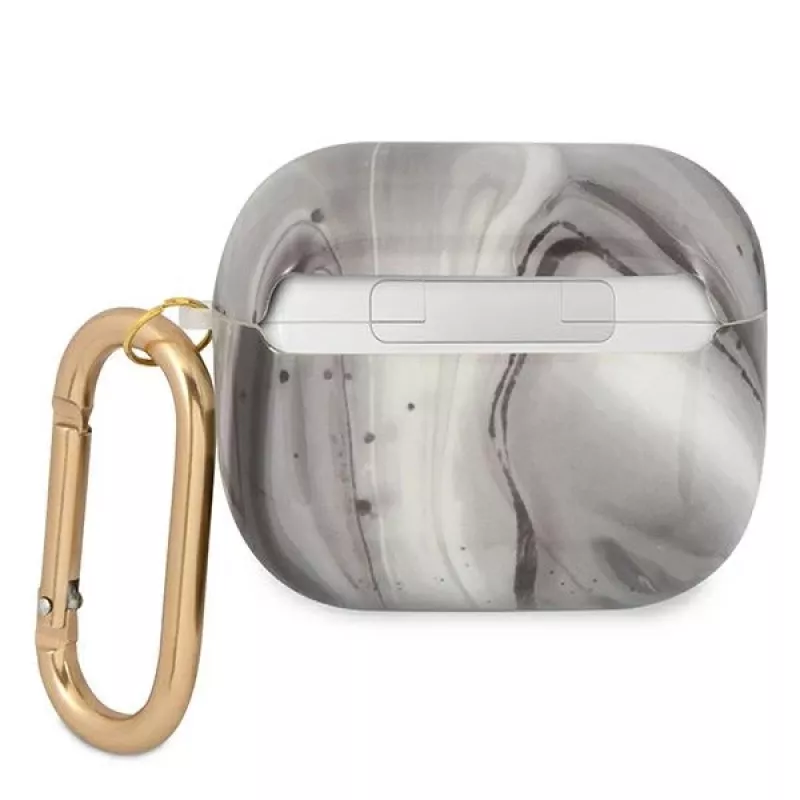 Guess GUA3UNMK Capa AirPods 3 Preta Marble Collection