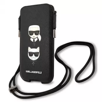 Karl Lagerfeld Ikonik Karl & Choupette Head Capa rígida para iPhone 12 / 12 Pro 6,1