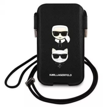 Karl Lagerfeld Ikonik Karl & Choupette Head Capa rígida para iPhone 12 / 12 Pro 6,1
