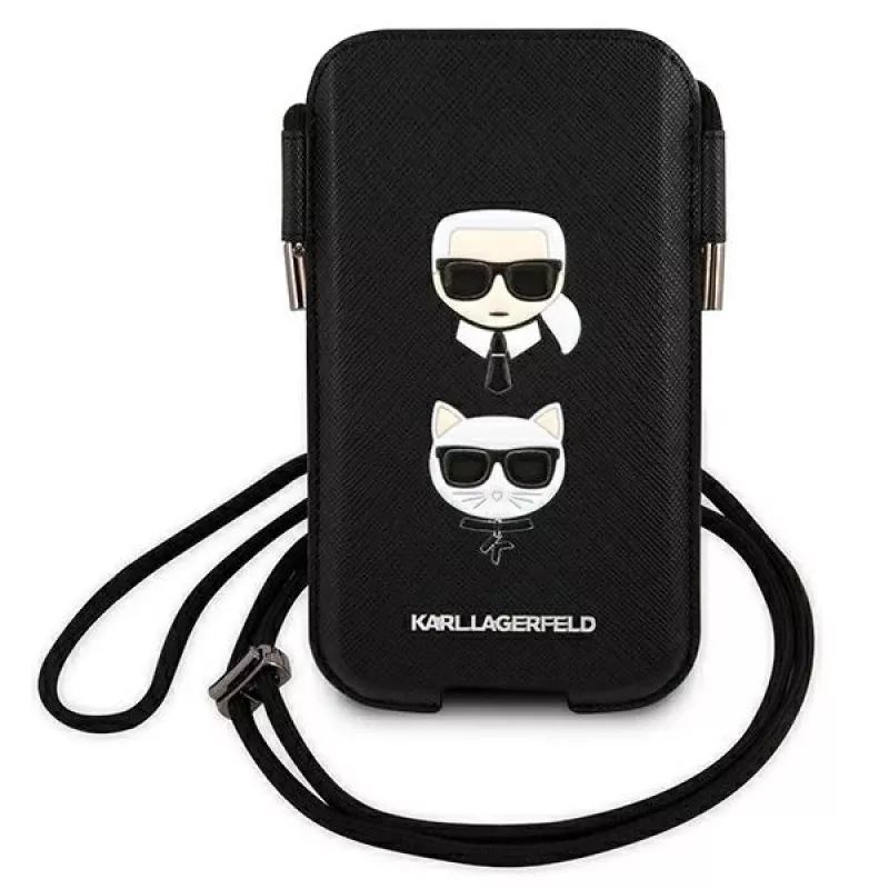 Karl Lagerfeld Ikonik Karl & Choupette Head Capa rígida para iPhone 12 / 12 Pro 6,1