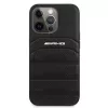AMG AMHCP13LGSEBK iPhone 13 Pro / 13 6.1 Capa rígida preta couro Debossed Lines