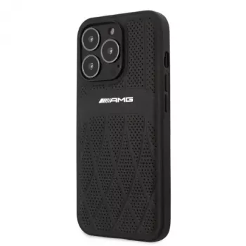 AMG AMHCP13LOSDBK iPhone 13 Pro Hardcase Couro Curved Lines Preto
