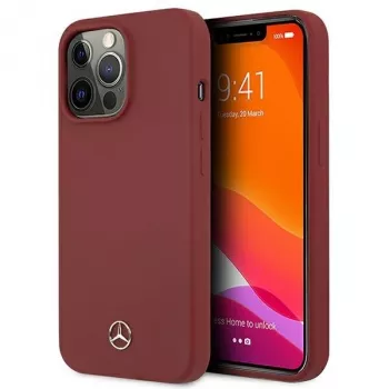 MERCEDES-BENZ MEHCP13LSILRE Silicone Line Capa rígida para iPhone 13 Pro / 13 6,1