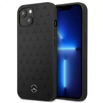 Mercedes-Benz iPhone 13 Mini Hardcase Couro Stars Pattern Preto