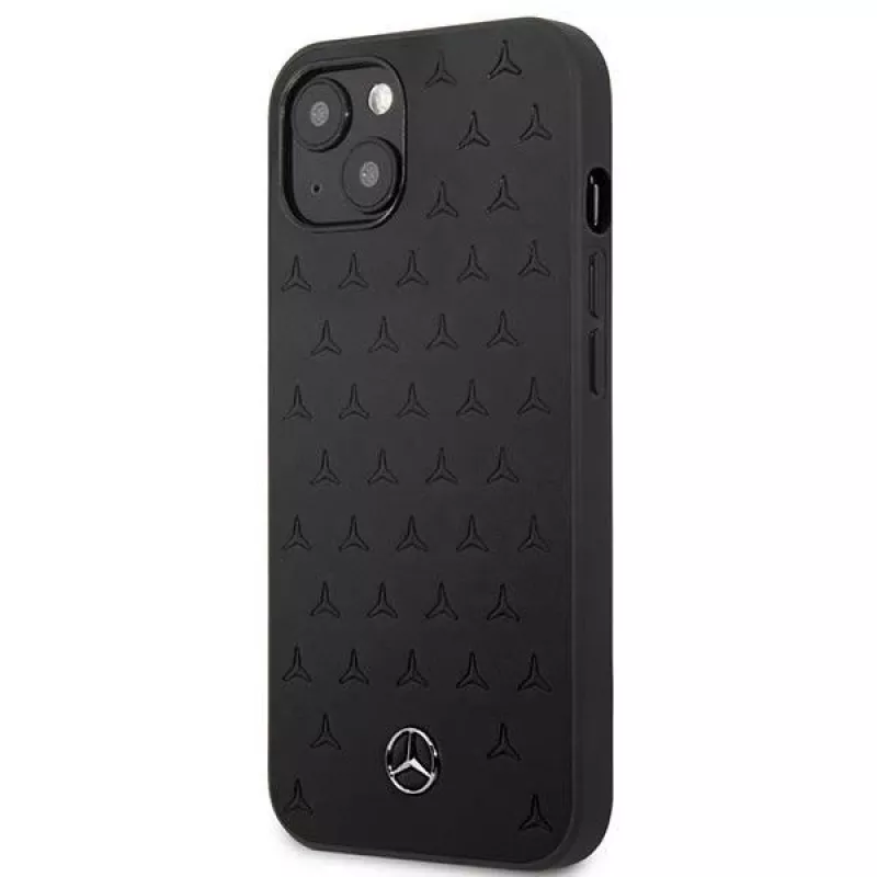 Mercedes-Benz iPhone 13 Mini Hardcase Couro Stars Pattern Preto