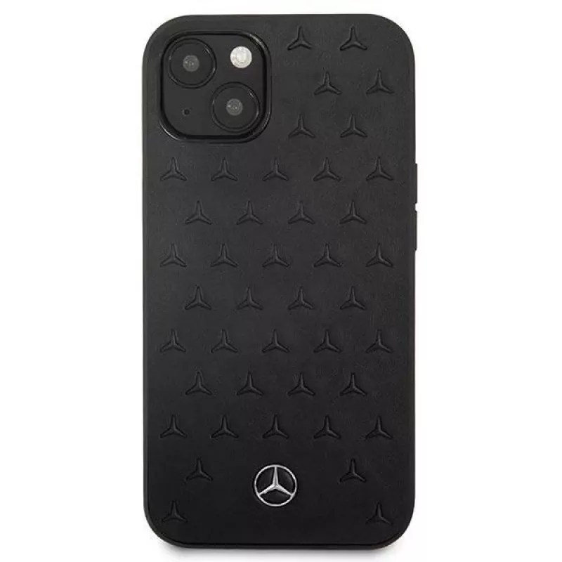 Mercedes-Benz iPhone 13 Mini Hardcase Couro Stars Pattern Preto