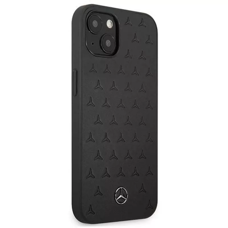 Mercedes-Benz iPhone 13 Mini Hardcase Couro Stars Pattern Preto