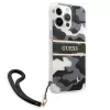 Guess GUHCP13XKCABBK iPhone 13 Pro Max Capa rígida Camo Strap Collection Preta