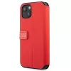 Ferrari FESAXFLBKP13SRE On Track Carbon Stripe Capa tipo livro para iPhone 13 mini, Vermelho