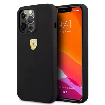 Ferrari FESSIHCP13LBK Hardcase silicone para iPhone 13 Pro / 13, Preto
