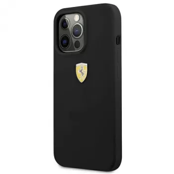 Ferrari FESSIHCP13LBK Hardcase silicone para iPhone 13 Pro / 13, Preto