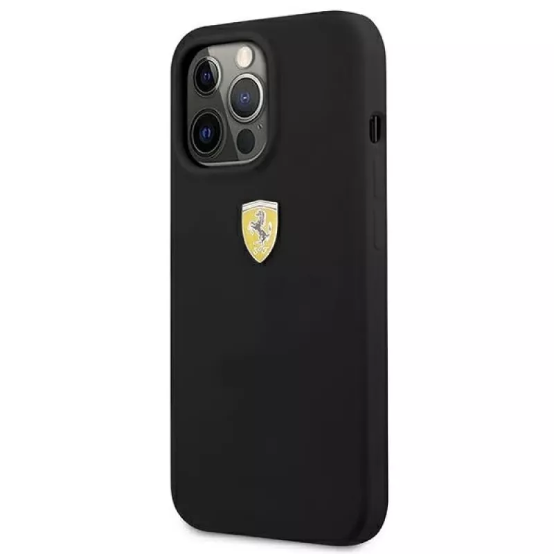 Ferrari FESSIHCP13LBK Hardcase silicone para iPhone 13 Pro / 13, Preto