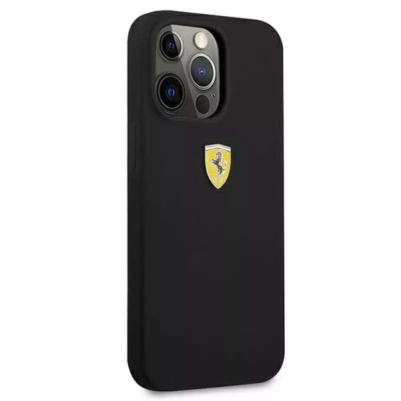 Ferrari FESSIHCP13LBK Hardcase silicone para iPhone 13 Pro / 13, Preto