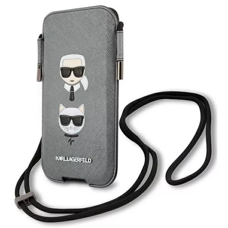 Karl Lagerfeld Ikonik Saffiano Capa rígida para Apple iPhone 12 / 12 Pro 6,1