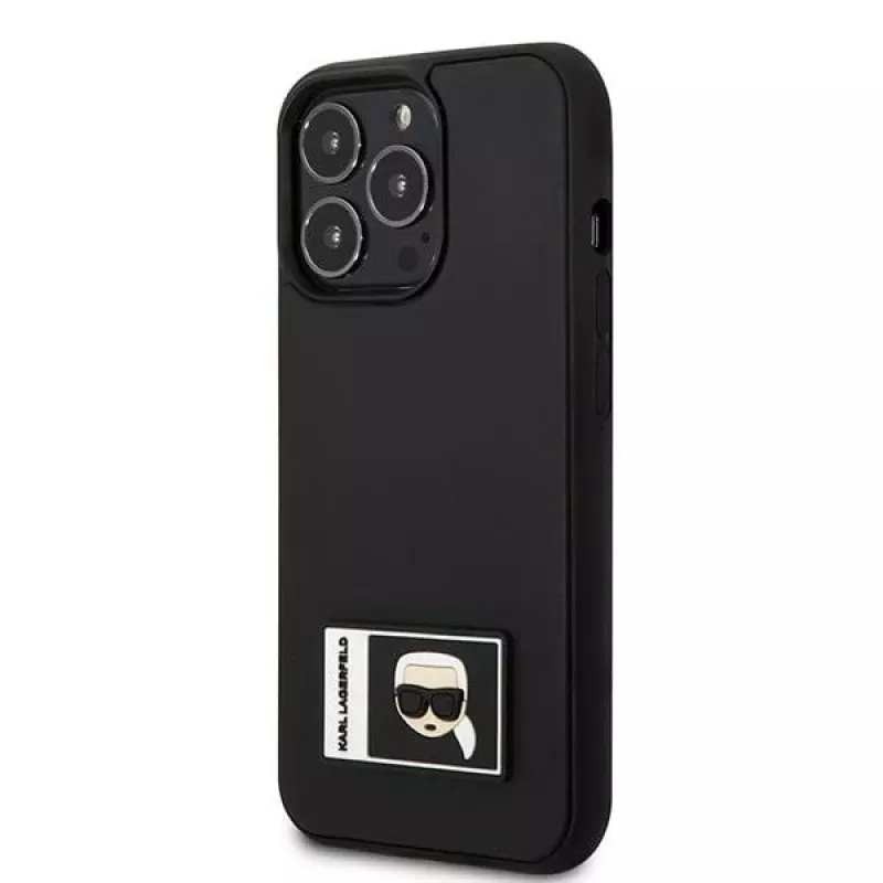 Capa rígida Karl Lagerfeld KLHCP13X3DKPK Ikonik Patch para iPhone 13 Pro Max 6,7