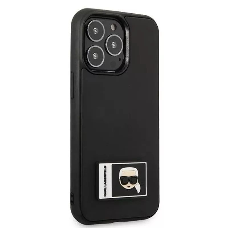 Capa rígida Karl Lagerfeld KLHCP13X3DKPK Ikonik Patch para iPhone 13 Pro Max 6,7