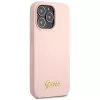 Capa rígida Guess Silicone Script Gold Logo para Apple iPhone 13 Pro Max 6,7