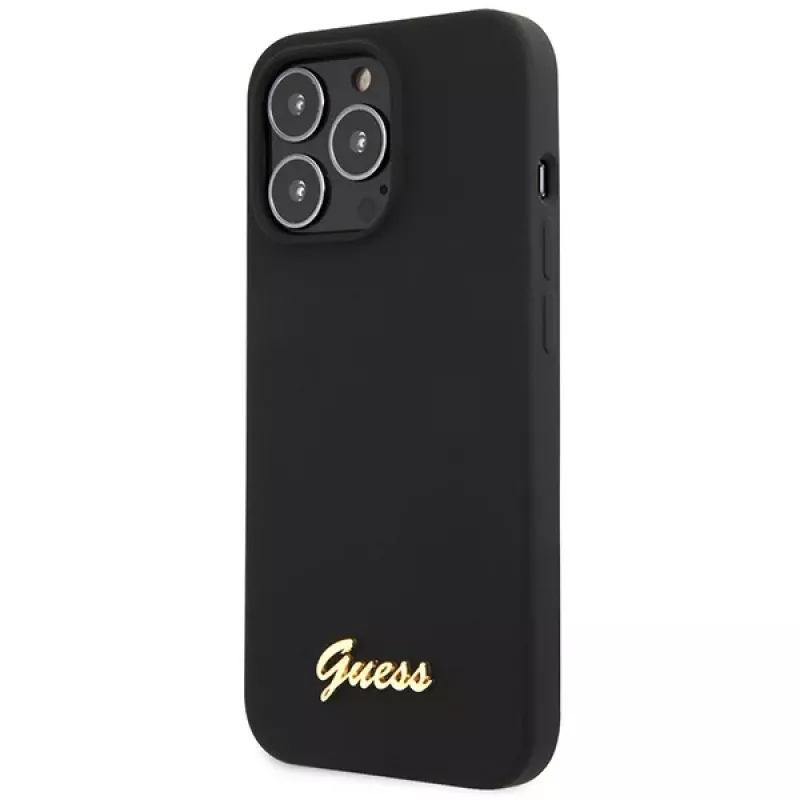 Capa de silicone Guess GUHCP13XLSLMGBK para iPhone 13 Pro Max 6,7