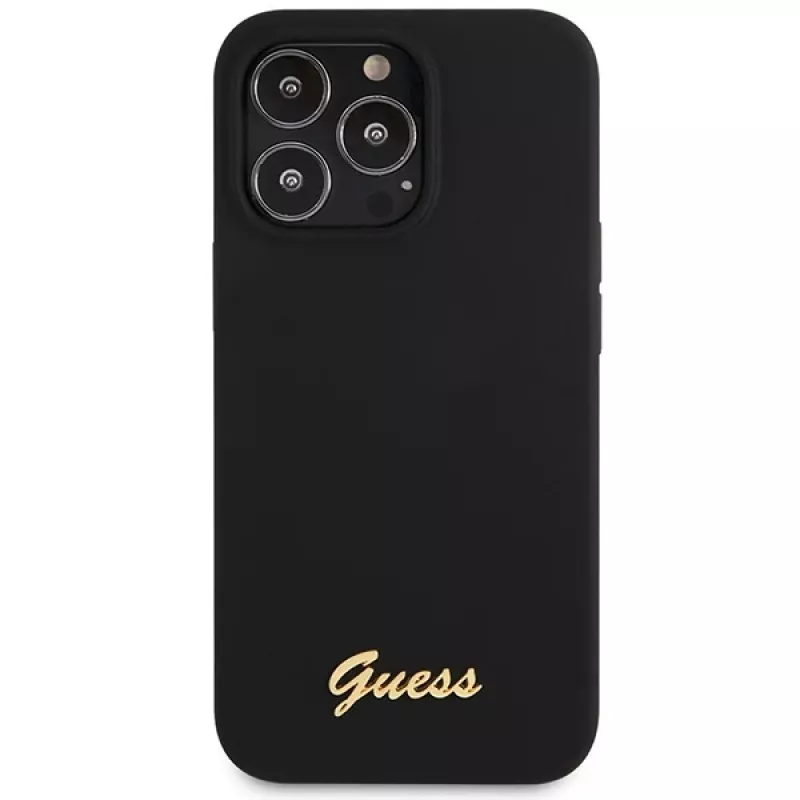 Capa de silicone Guess GUHCP13XLSLMGBK para iPhone 13 Pro Max 6,7