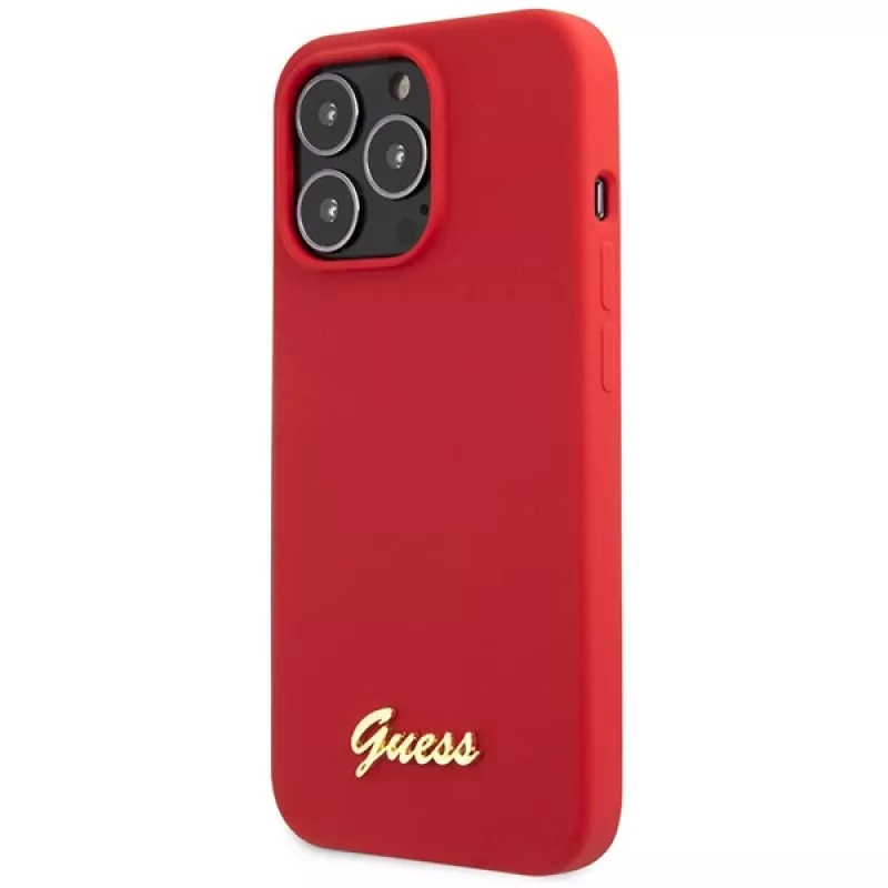 Capa rígida de silicone Guess GUHCP13XLSLMGRE para iPhone 13 Pro Max 6,7