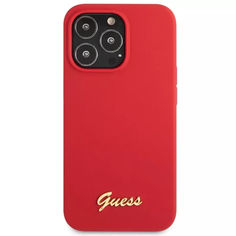 Capa rígida de silicone Guess GUHCP13XLSLMGRE para iPhone 13 Pro Max 6,7