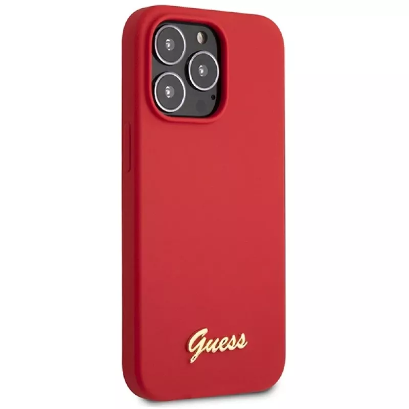 Capa rígida de silicone Guess GUHCP13XLSLMGRE para iPhone 13 Pro Max 6,7