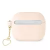 Guess GUA3LSCHSP Charm Heart Collection capa de silicone para Apple AirPods 3.ª geração - rosa