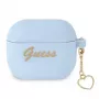 Guess GUA3LSCHSB Charm Heart Collection capa de silicone para AirPods 3, azul