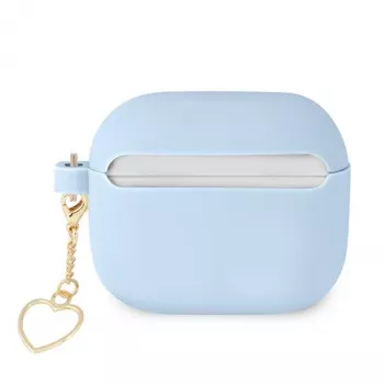 Guess GUA3LSCHSB Charm Heart Collection capa de silicone para AirPods 3, azul
