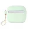 Capa Guess GUA3LSCHSN para AirPods 3 verde de silicone Charm Heart Collection