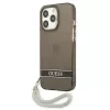 Capa rígida translúcida Guess GUHCP13LHTSGSK com alça para Apple iPhone 13 Pro / iPhone 13, preta