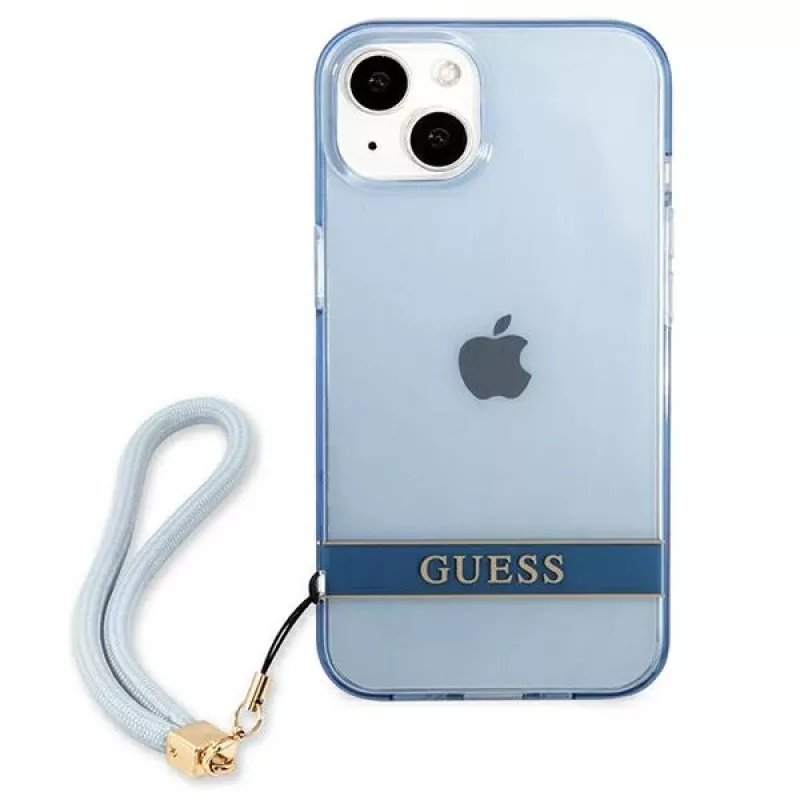 Capa rígida translúcida Guess GUHCP13SHTSGSB para iPhone 13 mini 5,4