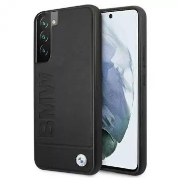 Capa rígida BMW para Samsung Galaxy S22+ preta Signature Logo Imprint