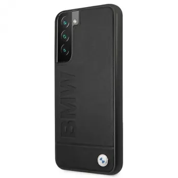 Capa rígida BMW para Samsung Galaxy S22+ preta Signature Logo Imprint