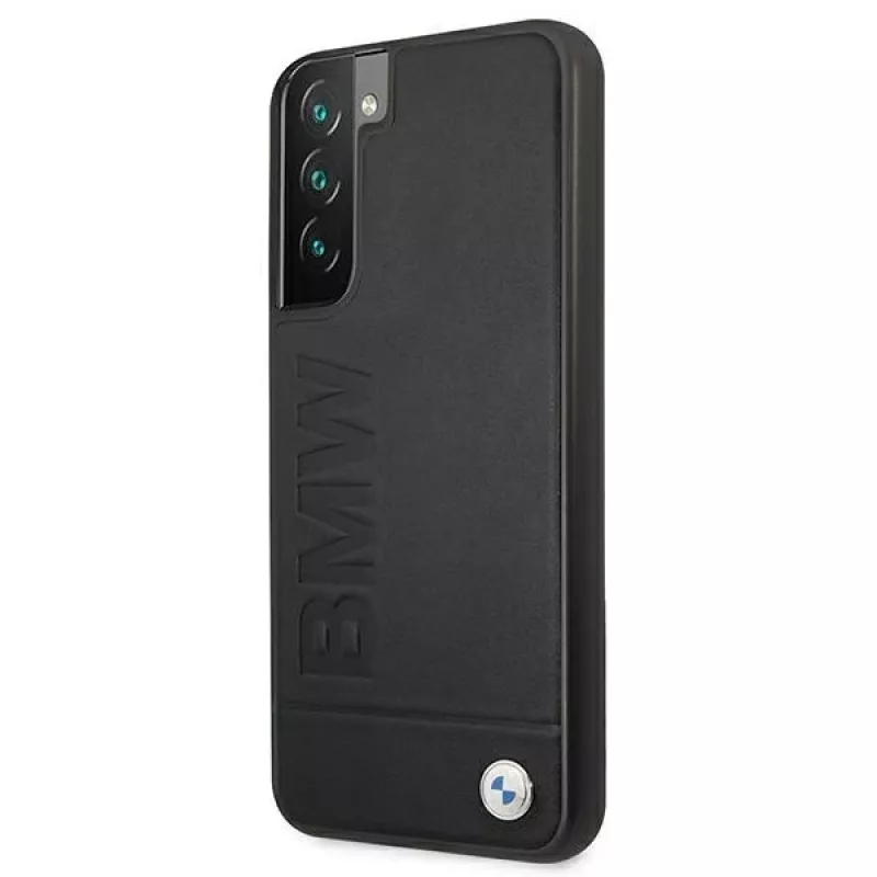 Capa rígida BMW para Samsung Galaxy S22+ preta Signature Logo Imprint
