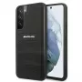 Capa rígida AMG AMHCS22MGSEBK em pele com linhas gravadas para Samsung Galaxy S22+ (SM-S906) - preta