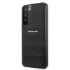 Capa rígida AMG AMHCS22MGSEBK em pele com linhas gravadas para Samsung Galaxy S22+ (SM-S906) - preta