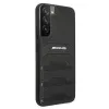 Capa rígida AMG AMHCS22MGSEBK em pele com linhas gravadas para Samsung Galaxy S22+ (SM-S906) - preta