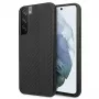 Capa rígida AMG AMHCS22MBLSCA para Samsung Galaxy S22+ Carbon Stripe & Embossed preta