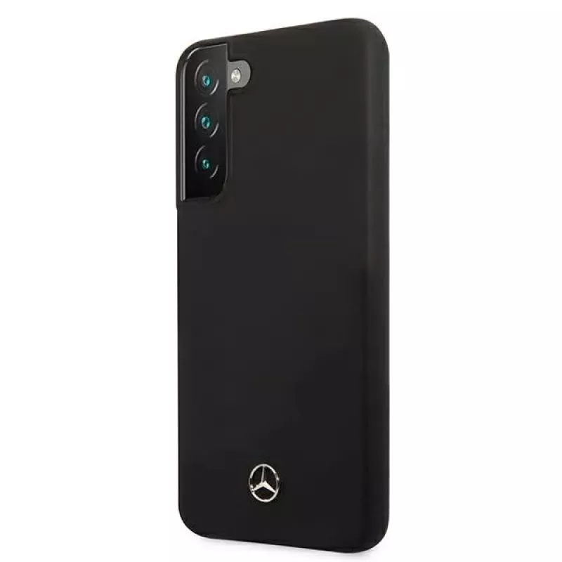 Capa rígida de silicone Mercedes-Benz MEHCS22MSILBK para Samsung Galaxy S22+ (SM-S906) - preta