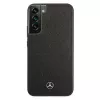 Capa rígida Mercedes-Benz MEHCS22MPSQBK para S22+ em pele Stars Pattern preta