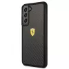 Capa rígida Ferrari FEHCS22SFCAK para S22 S901 preta On Track Real Carbon
