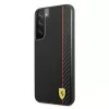 Capa rígida Ferrari FESAXHCS22MBK para S22+ S906 preta On Track Carbon Stripe