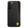 Capa rígida Ferrari FESAXHCS22MBK para S22+ S906 preta On Track Carbon Stripe