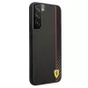 Capa rígida Ferrari FESAXHCS22MBK para S22+ S906 preta On Track Carbon Stripe