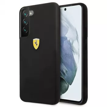 Capa rígida Ferrari FESSIHCS22SBK para S22 S901 preta On Track Silicone