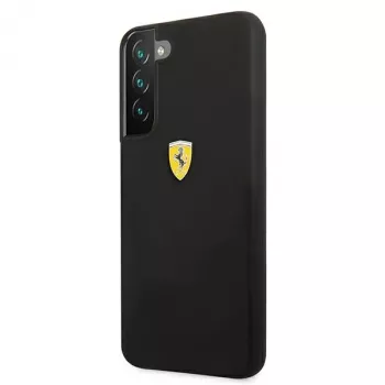 Capa rígida Ferrari FESSIHCS22SBK para S22 S901 preta On Track Silicone